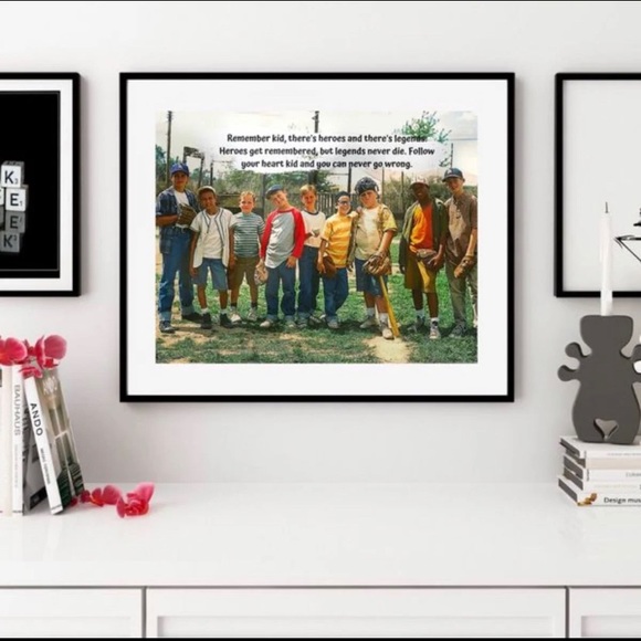 Sandlot poster framed wall art baseball 14x18